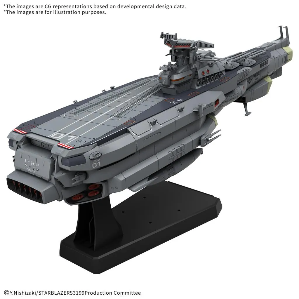 YAMATO - 1/1000 EFCF Hyuga Class Battlecarrier DCV-01 Hyuga -Model Kit